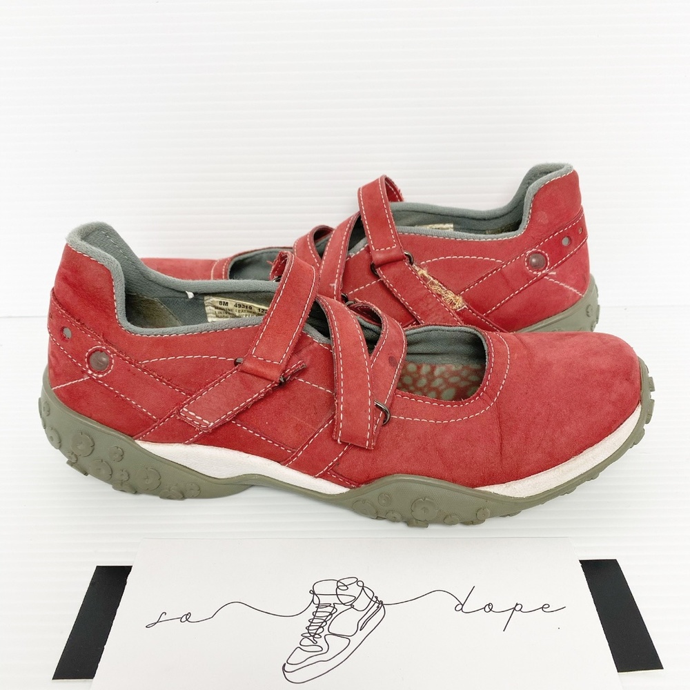 Timberland red leather Mary Jane Sneakers
